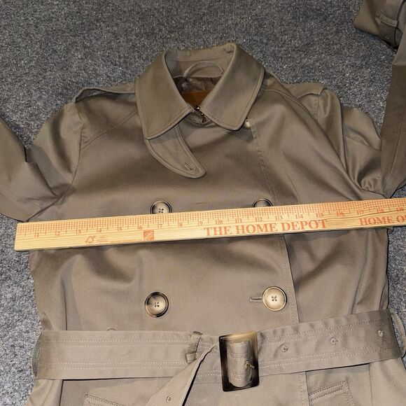 Massimo Dutti Water Repellant Trench Coat Camel Brown Women’s Small - Picture 9 of 9